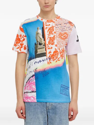 Desigual Collage T-shirt In Blue