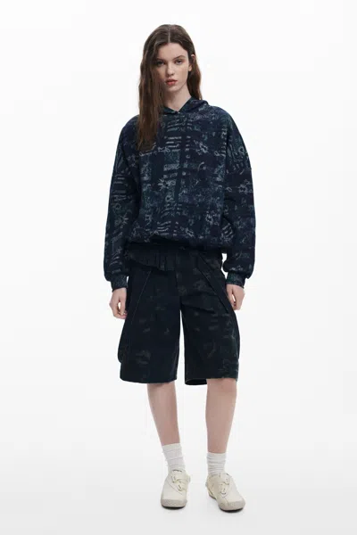 Desigual オーバーサイズ スウェットシャツ Collina Strada In Black