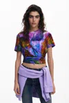 Desigual Collina Strada Leaf T-shirt In Red