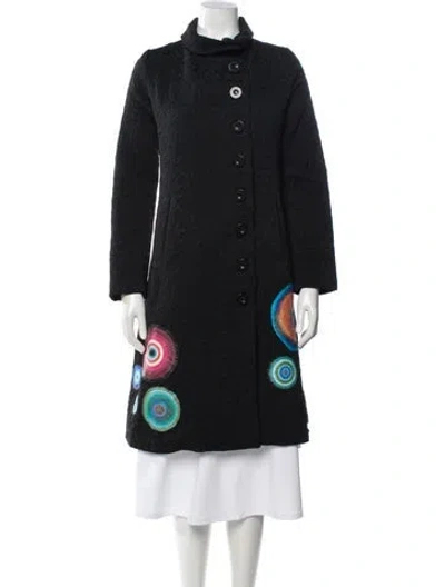 Pre-owned Desigual Colorblock Pattern Coat In Gray