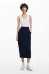 Desigual Midi Tank Dress With Denim Skirt In Black
