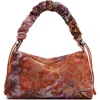 Desigual Convertible Corduroy Shoulder Bag In Orange