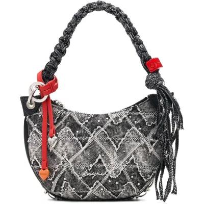 Desigual Convertible Shoulder Bag In Gray