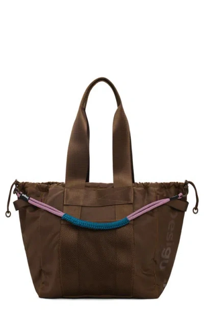 Desigual Cord Detail Shopper Tote In Brown