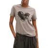Desigual Core Graphic T-shirt In Black/ Grey