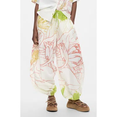 Desigual Cotton Balloon Pants In Multi