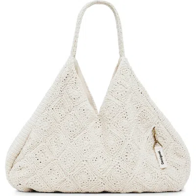 Desigual Cotton Crochet Shoulder Bag