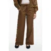 Desigual Cotton Drawstring Pants In Camel