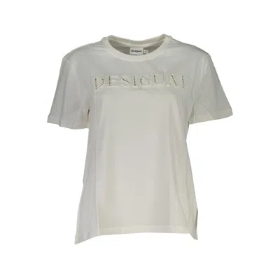 Desigual Cotton Tops & Women's T-shirt In White
