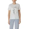 Desigual Embellished Cotton Graphic T-shirt In White