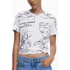 Desigual Mickey Mouse Cotton Graphic T-shirt In Pink
