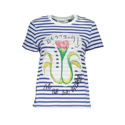 Desigual Cotton Women Women's Top In Blue