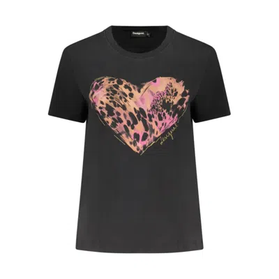 Desigual Cotton Women Women's T-shirt In Black