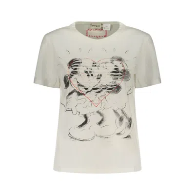 Desigual Cotton Women Women's T-shirt In White