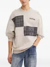 Desigual Patchwork Sweatshirt In Neutral