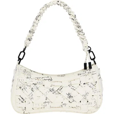 Desigual Crisscross Shoulder Bag In White