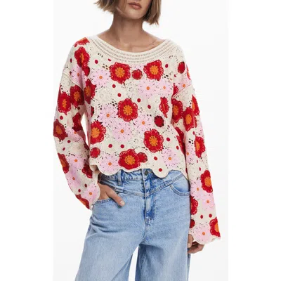 Desigual Crochet Cover-up Top