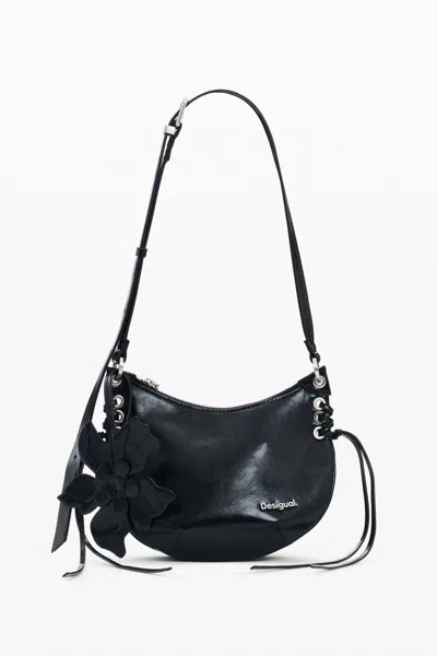 Desigual Crossbody Wallet Seams In Black