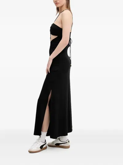 Desigual Cut-out Midi Dress In Black
