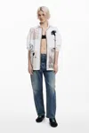 Desigual Cut-out Shirt M.c.lacroix In White