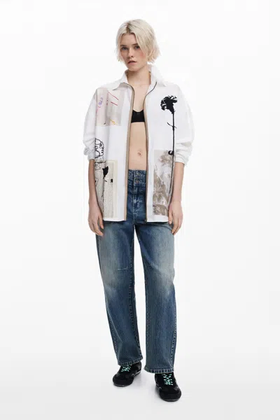 Desigual Cut-out Shirt M.c.lacroix In White