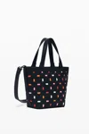 Desigual Cut-out Shopper Bag In Black
