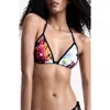 Desigual Daiquiri Triangle Bikini Top In Multi