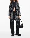 Desigual Daisy Print Coat In Multi