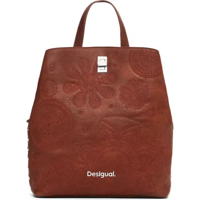 Desigual Dejavu Faux Leather Backpack In Brown