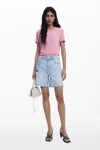 Desigual Rhinestone Embellished Stretch Cotton T-shirt