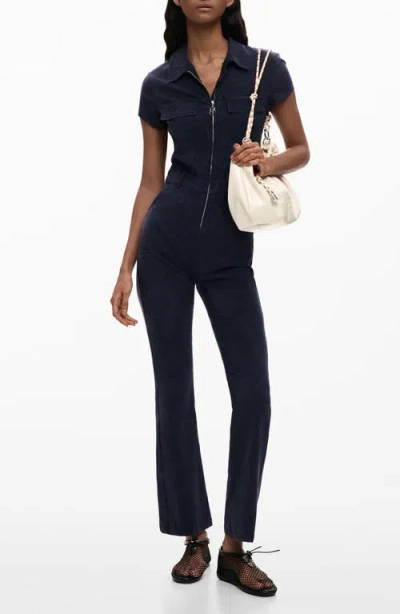 Desigual Denim Jumpsuit In Blue