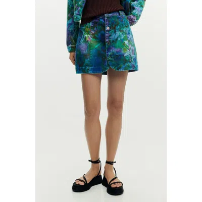 Desigual Denim Miniskirt In Blue