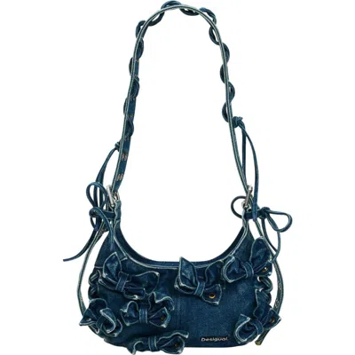 Desigual Denim Shoulder Bag In Blue