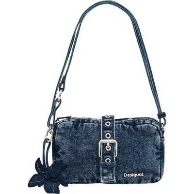 Desigual Denim Shoulder Bag In Blue