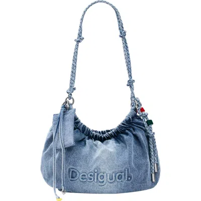 Desigual Denim Shoulder Bag In Blue
