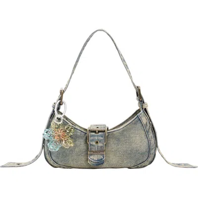 Desigual Denim Shoulder Bag In Blue