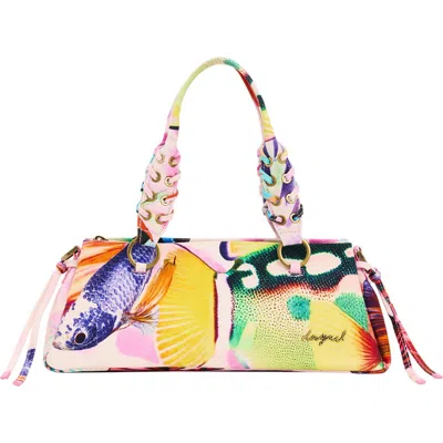Desigual Denim Shoulder Bag In Multi