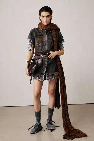 Desigual Denim Studio Dress In Brown