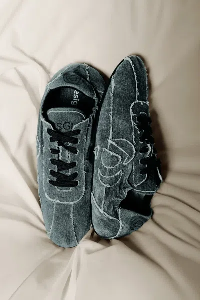 Desigual Denim Studio Logo Sneaker In Black