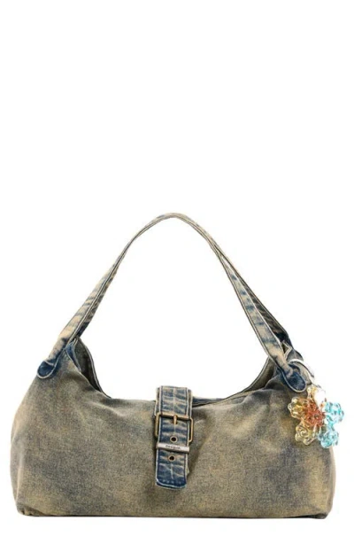 Desigual Denim Tote In Green