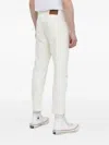 Desigual Distressed Logo-patch Jeans In Neutral