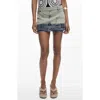 Desigual Double Waist Denim Miniskirt In Blue
