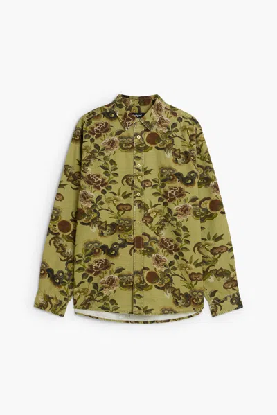 Desigual Dragon Print Shirt In Green