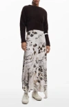 Desigual Drape Asymmetric Maxi Dress In Multi