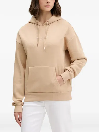Desigual Drawstring Hoodie In Brown