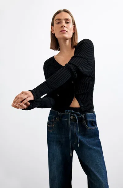 Desigual Drawstring Jogger Jeans In Blue