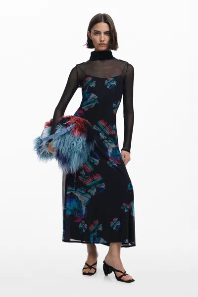 Desigual Dress Designed By Mr. Christian Lacroix In Black
