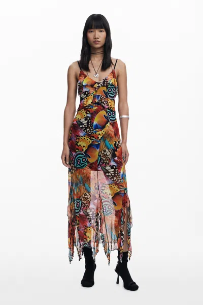 Desigual Dress Designed By Mr. Christian Lacroix In Material Finishes