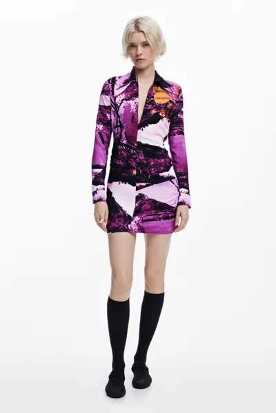 Desigual Dress Designed By Mr. Christian Lacroix In Red