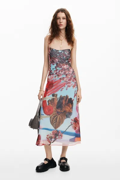 Desigual Dress In Material Finishes